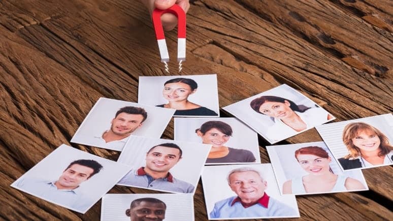 Magnet attracting headshot photos